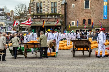 Geleneksel Hollanda peynir pazarı Alkmaar, Hollanda