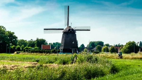 Hagyományos holland szélmalom — Stock Fotó