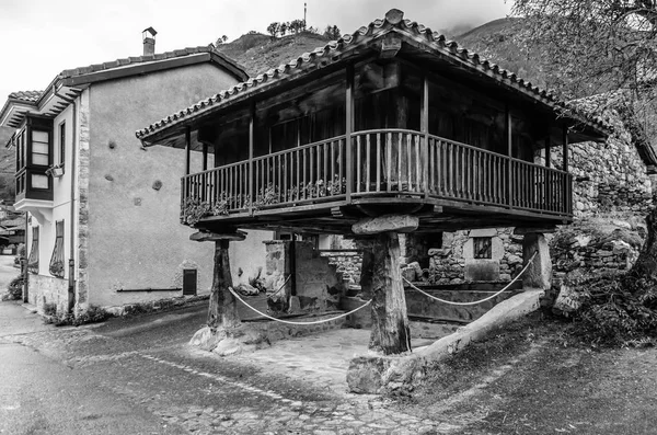 Tipica casa in legno nelle Asturie, Spagna settentrionale — Foto Stock