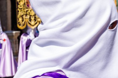 Palencia, İspanya - 24 Mart 2016: Geleneksel İspanyolca kutsal hafta alayı