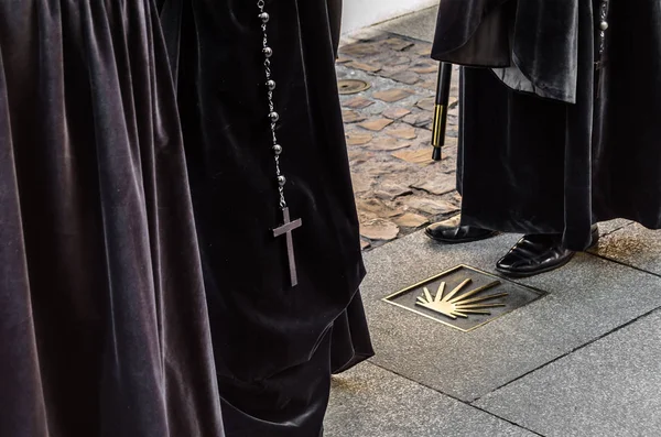 Detalle de una tradicional procesión de Semana Santa española — Foto de Stock