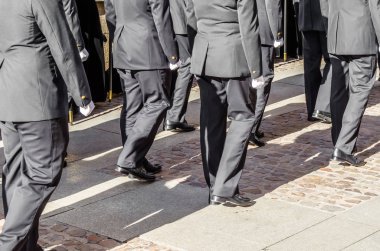 Zamora, İspanya - 25 Mart 2016: Geleneksel İspanyolca kutsal hafta (Semana Noel Baba) alay üzerinde Kutsal Cuma sokaklarda Zamora (Castilla y Leon), İspanya