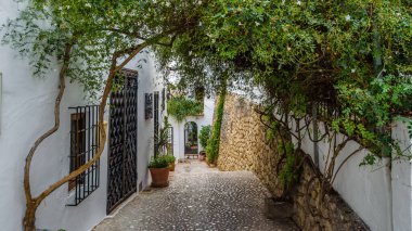 Alicante ili, İspanya 'nın Akdeniz beyaz köyü Altea' da mimarlık