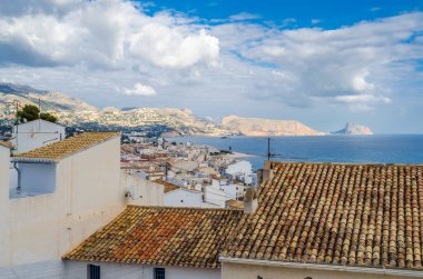 Alicante ili, İspanya 'nın Akdeniz köyü manzarası
