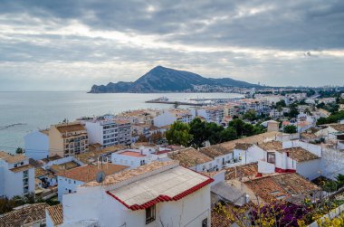 Alicante ili, İspanya 'nın Akdeniz köyü manzarası