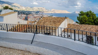 Alicante ili, İspanya 'nın Akdeniz köyü manzarası