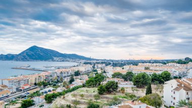 Alicante ili, İspanya 'nın Akdeniz köyü manzarası