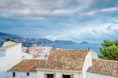 Alicante ili, İspanya 'nın Akdeniz köyü manzarası
