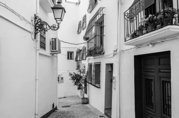 Arquitectura Pueblo Blanco Mediterráneo Altea Provincia Alicante España Imagen Blanco — Foto de Stock