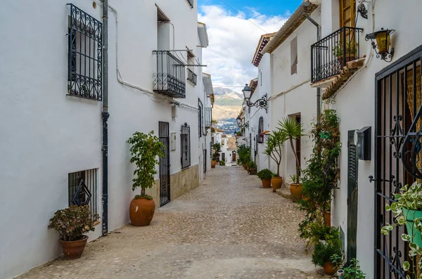 Arquitectura Pueblo Blanco Mediterráneo Altea Provincia Alicante España — Foto de Stock
