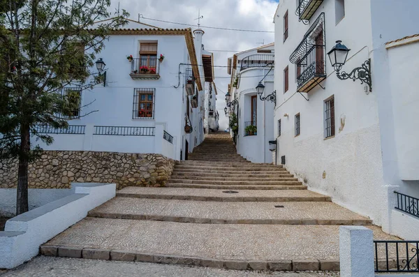 스페인 알리칸 알티에 지중해 마을의 — 스톡 사진