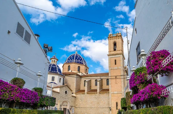 Hermosa Iglesia Nuestra Señora Del Consuelo Pueblo Mediterráneo Altea Provincia — Foto de Stock