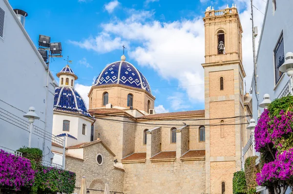 Hermosa Iglesia Nuestra Señora Del Consuelo Pueblo Mediterráneo Altea Provincia — Foto de Stock