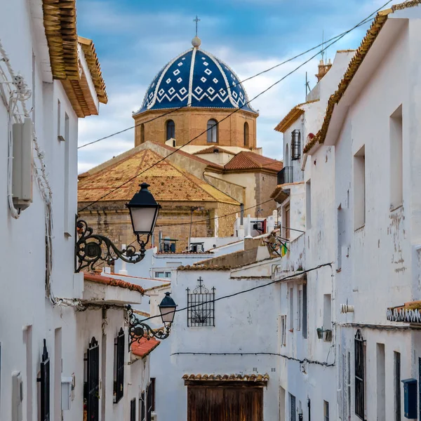 Hermosa Iglesia Nuestra Señora Del Consuelo Pueblo Mediterráneo Altea Provincia — Foto de Stock