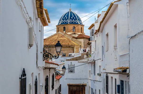 Hermosa Iglesia Nuestra Señora Del Consuelo Pueblo Mediterráneo Altea Provincia — Foto de Stock