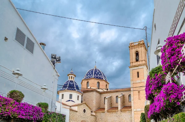 Hermosa Iglesia Nuestra Señora Del Consuelo Pueblo Mediterráneo Altea Provincia — Foto de Stock