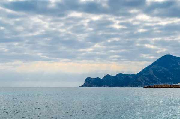 Havslandskap Medelhavsbyn Altea Provinsen Alicante Spanien — Stockfoto