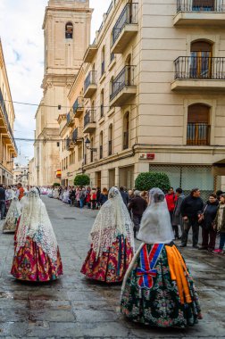 ELCHE, SPAIN - 29 Aralık 2018: İspanya 'nın Alicante ilinin Elche kentinde düzenlenen 