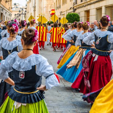 ELCHE, SPAIN - 29 Aralık 2018: İspanya 'nın Alicante ilinin Elche kentinde düzenlenen 