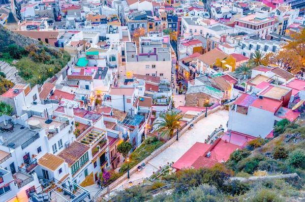 Alicante Spagna Dicembre 2018 Veduta Aerea Del Quartiere Santa Cruz — Foto Stock