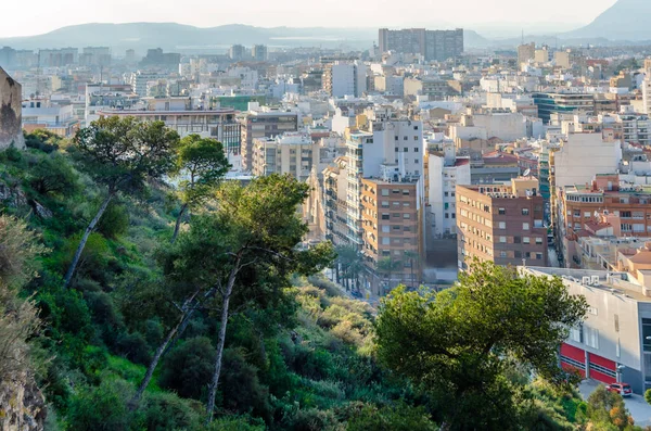 Veduta Aerea Della Città Mediterranea Alicante Spagna — Foto Stock