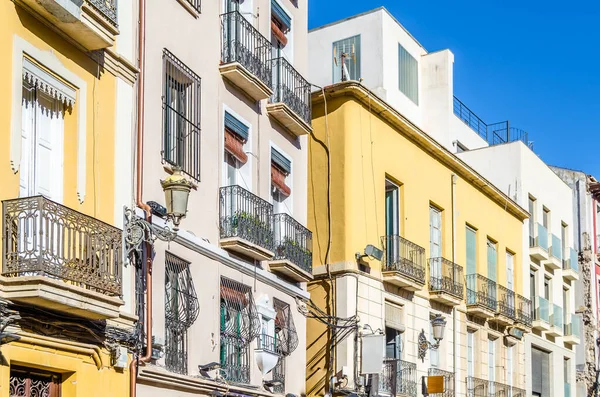 Colorful architecture in the Mediterranean city of Alicante, Spain