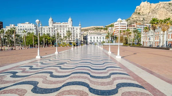 Paisagem Urbana Vista Para Cidade Mediterrânica Alicante Espanha — Fotografia de Stock