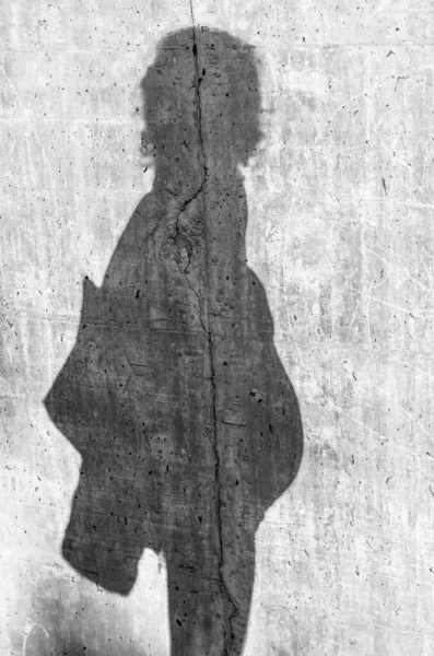 Ombre Sur Mur Une Femme Enceinte — Photo