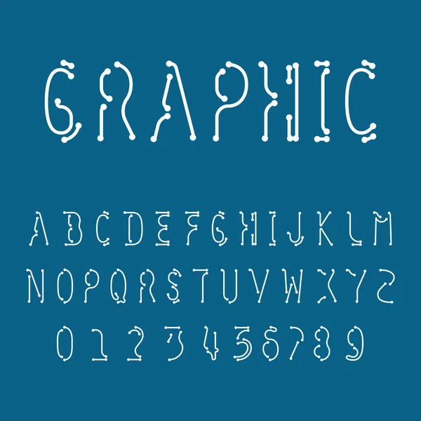 Fonte Tipográfica Abstrata Moderna Alfabeto Design Mínimo Ilustração Vetorial — Vetor de Stock