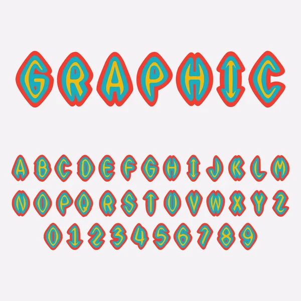 현대의 추상적 타이포그래피 알파벳 최소한의 디자인 일러스트 — 스톡 벡터