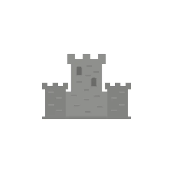 Cartoon Fairy Tale Castle Tower Icon Fairytale Medieval Castle Vector — Stock Vector