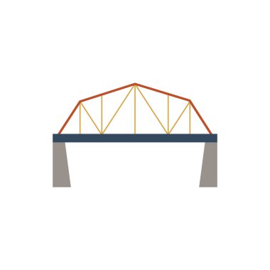 Köprü, süspansiyon, ip ikonu vektör görüntüsü. Bina ve simgeler için de kullanılabilir. Mobil uygulamalar ve web uygulamaları için uygun. Vektör illüstrasyonu.