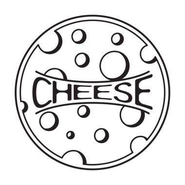 Logo grafik tasarımı, cheesemaker tipografi amblemi, baskı pulu. Yaratıcı. Vektör illüstrasyonu.