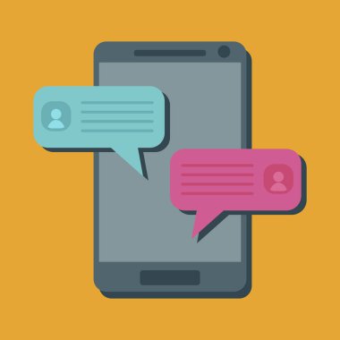 İnsanlarla cep telefonları, telefonlar, akıllı telefonlar ile iletişim kurmak. Bu kavram sosyal ağlar, cep telefonları, web siteleri, web pankartları, basılı materyaller için uygulanabilir.