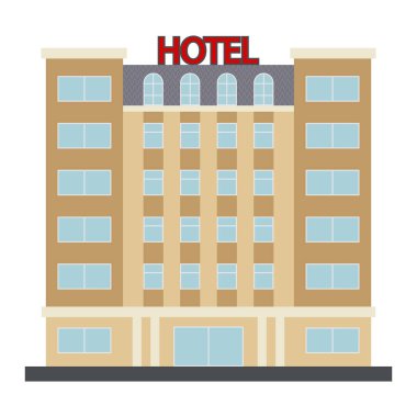 Otel Vektör Simgesi. Vektör illüstrasyonu.