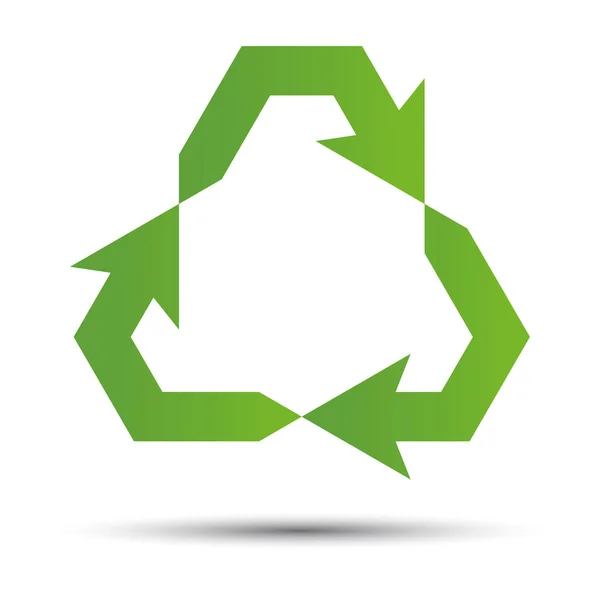 Зелена Переробка Символ Екологічно Чистих Коштів Стрілка Екологічний Символ Зелений — стоковий вектор