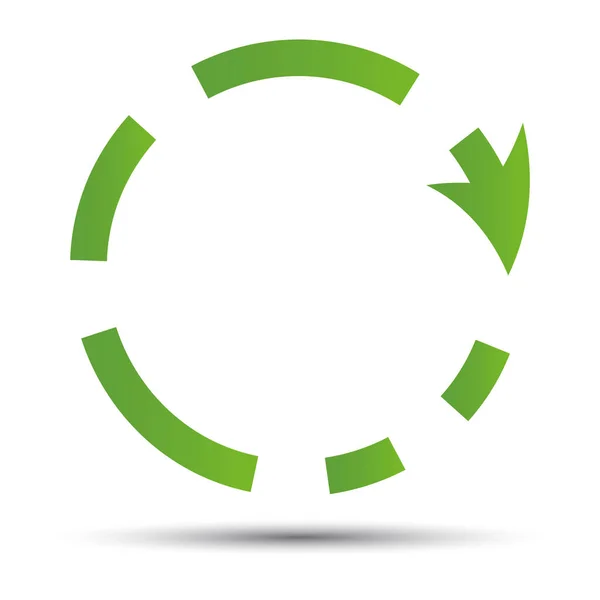 Zielony Symbol Ekologicznie Czystych Funduszy Strzała Symbol Ekologiczny Zielony Wektor — Wektor stockowy