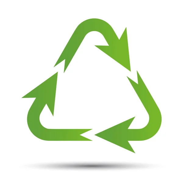 Зелена Переробка Символ Екологічно Чистих Коштів Стрілка Екологічний Символ Зелений — стоковий вектор