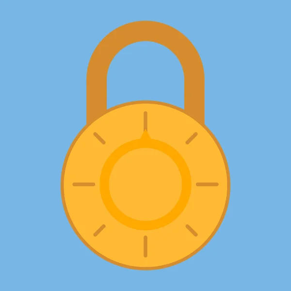 Padlock Icon Code Lock Badge Lock Vector Image Fully Editable — Stock Vector