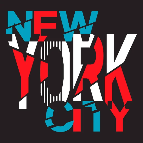 - New York. Tişört, pankart, poster ve benzeri şeylerin tasarımı için tedarik. Vektör resmi.
