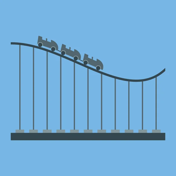 Ikon Nöjespark Kul Underhållande Attraktion Rida Vektorillustration — Stock vektor