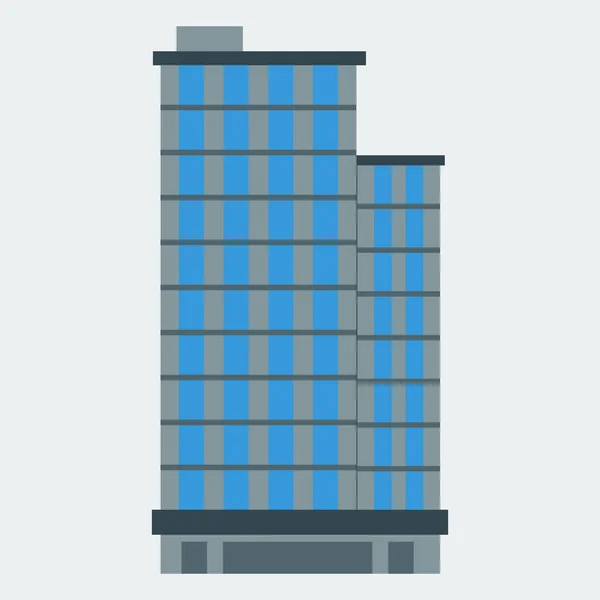 Pictogramă Zgârie Nori Clădire Casă Modernă Birou Casă Apartamente Stilul — Vector de stoc