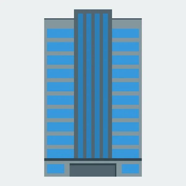 Pictogramă Zgârie Nori Clădire Casă Modernă Birou Casă Apartamente Stilul — Vector de stoc