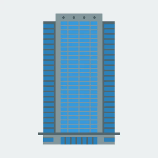 Egy Felhőkarcoló Ikon Egy Épületet Egy Modern Házat Egy Irodát — Stock Vector
