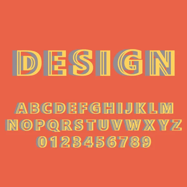 Caratteri Tipografici Astratti Moderni Alfabeto Design Minimale Illustrazione Vettoriale — Vettoriale Stock