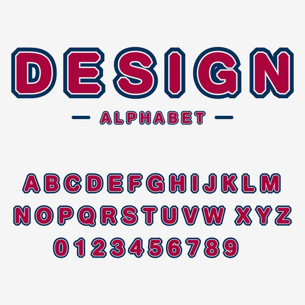 Modern soyut tipografik yazı tipi ve alfabe. Minimum tasarım. Vektör İllüstrasyonu.