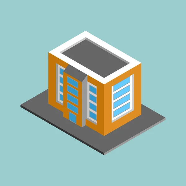 Vector Isometric Icon Apartment Building City Infrastructure Architecture Element Representing — Stock Vector