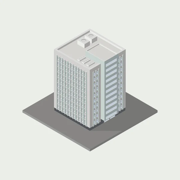 Vector Isometric Icon Ofice Building City Infrastructure Architecture Element Representing — Stock Vector