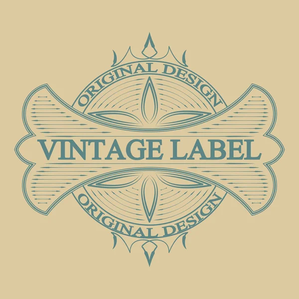 Vintage Typographic Label Vector — Stock Vector