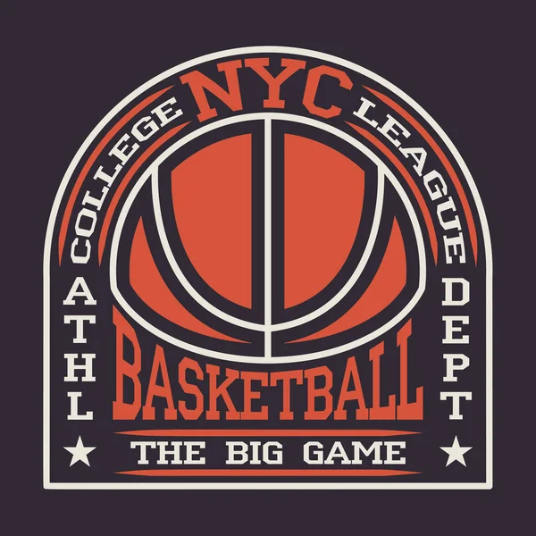 New York basketbol tişörtü grafik tasarımı. Spor giysileri için yazdır.